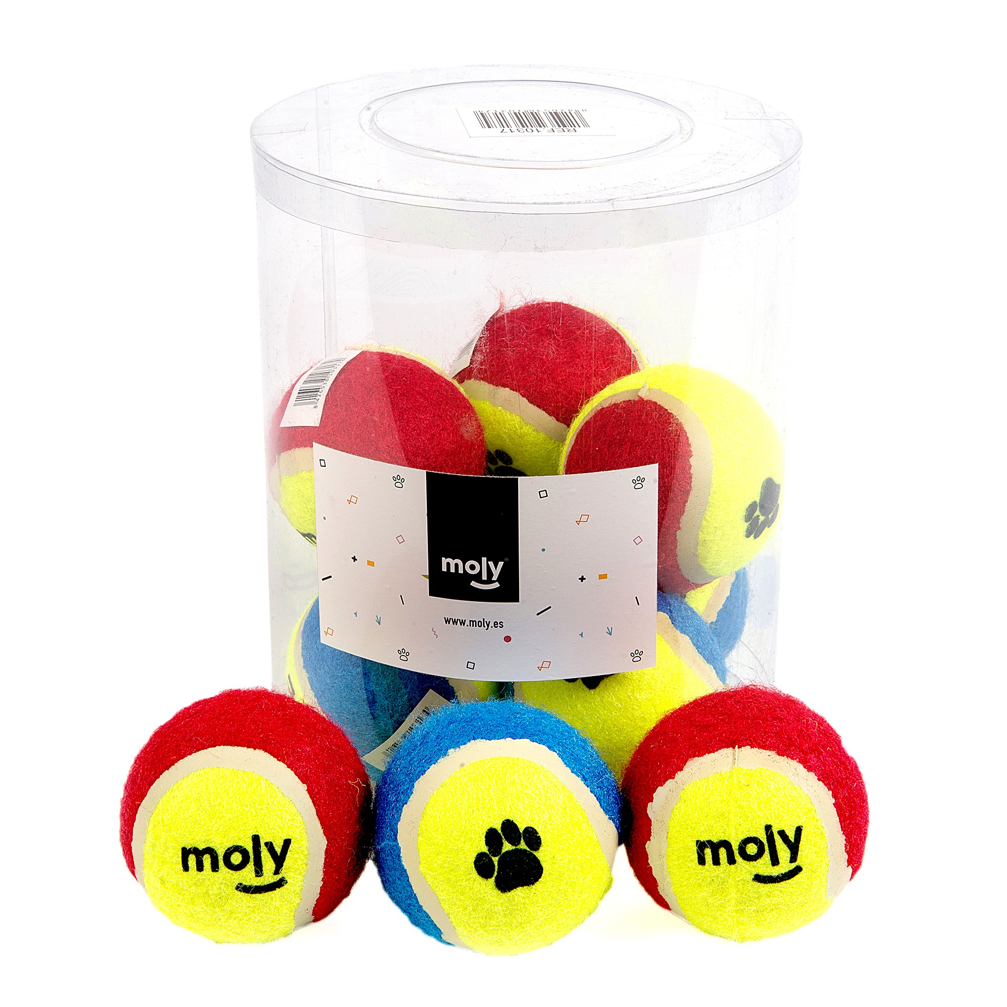 Pack mit 10 Tennisbällen mit Abdrücken 6,5 cm — Foto 2
