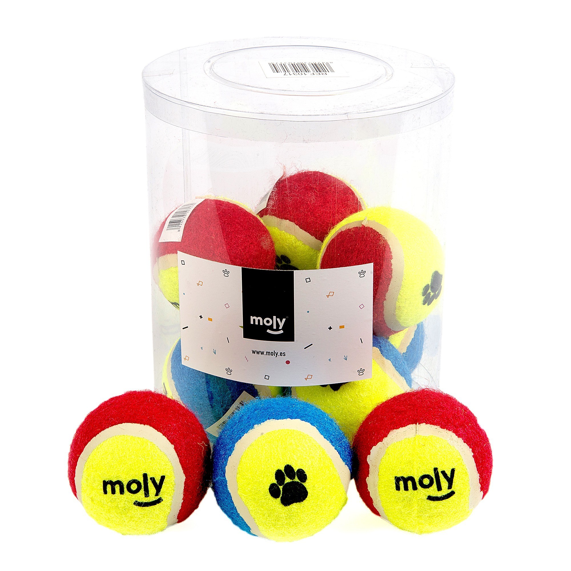 Pack mit 10 Tennisbällen mit Abdrücken 6,5 cm — Foto 3