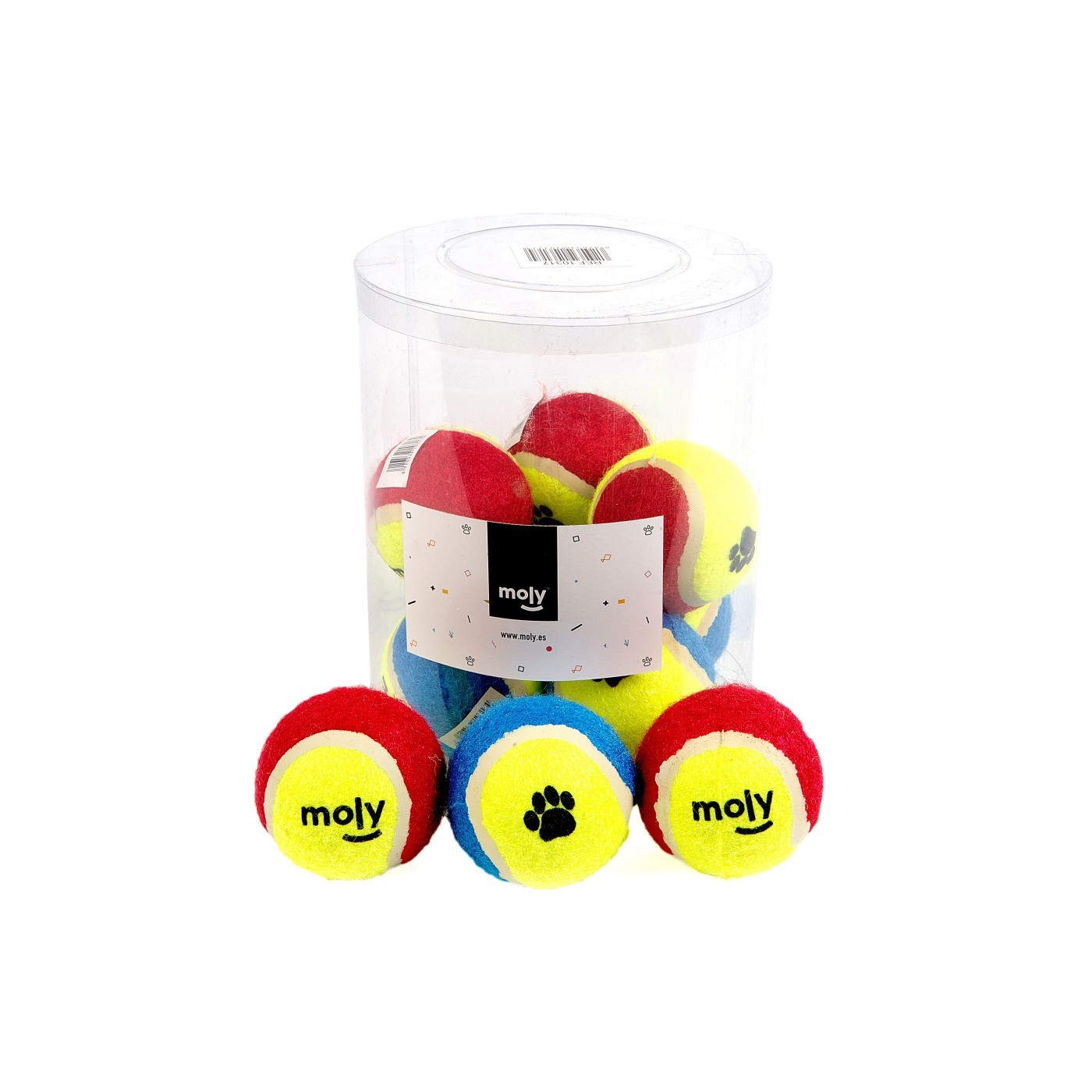 Pack mit 10 Tennisbällen mit Abdrücken 6,5 cm