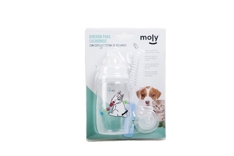 Futterflasche mit Reinigungsset Moly