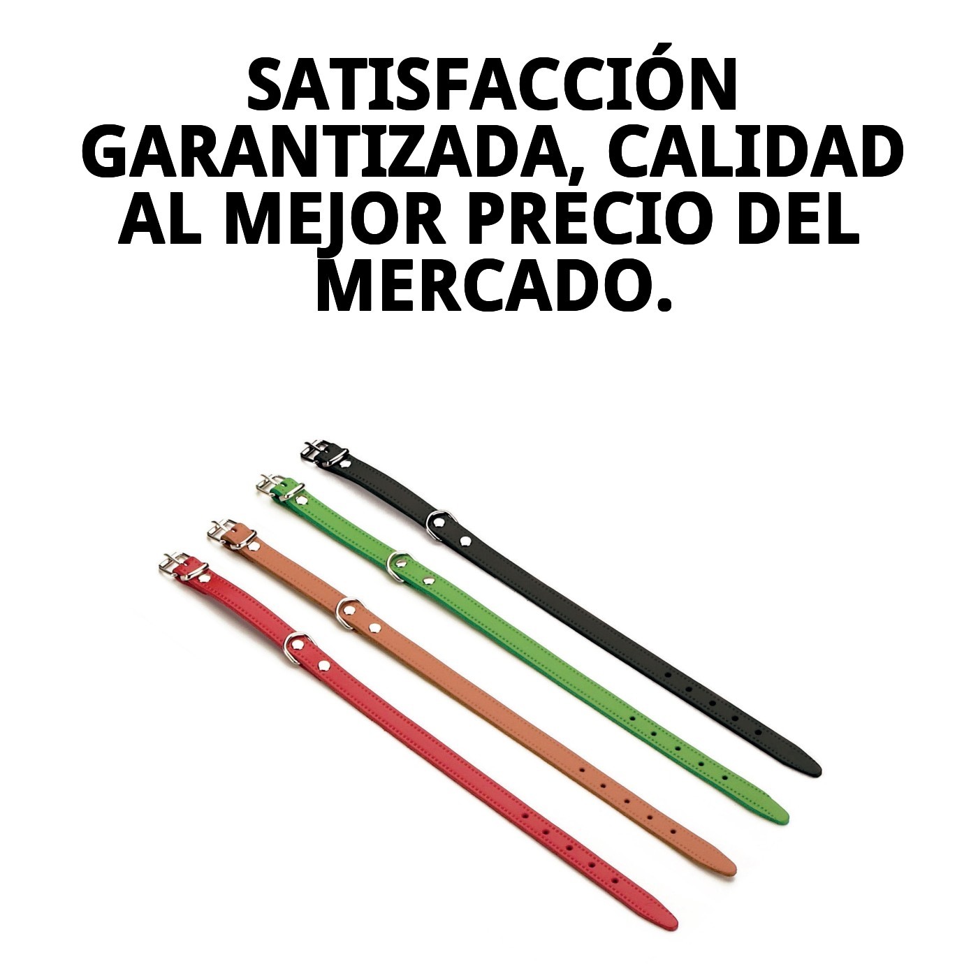 Lederhalsband glatt 30 x 1,3 cm — Foto 8