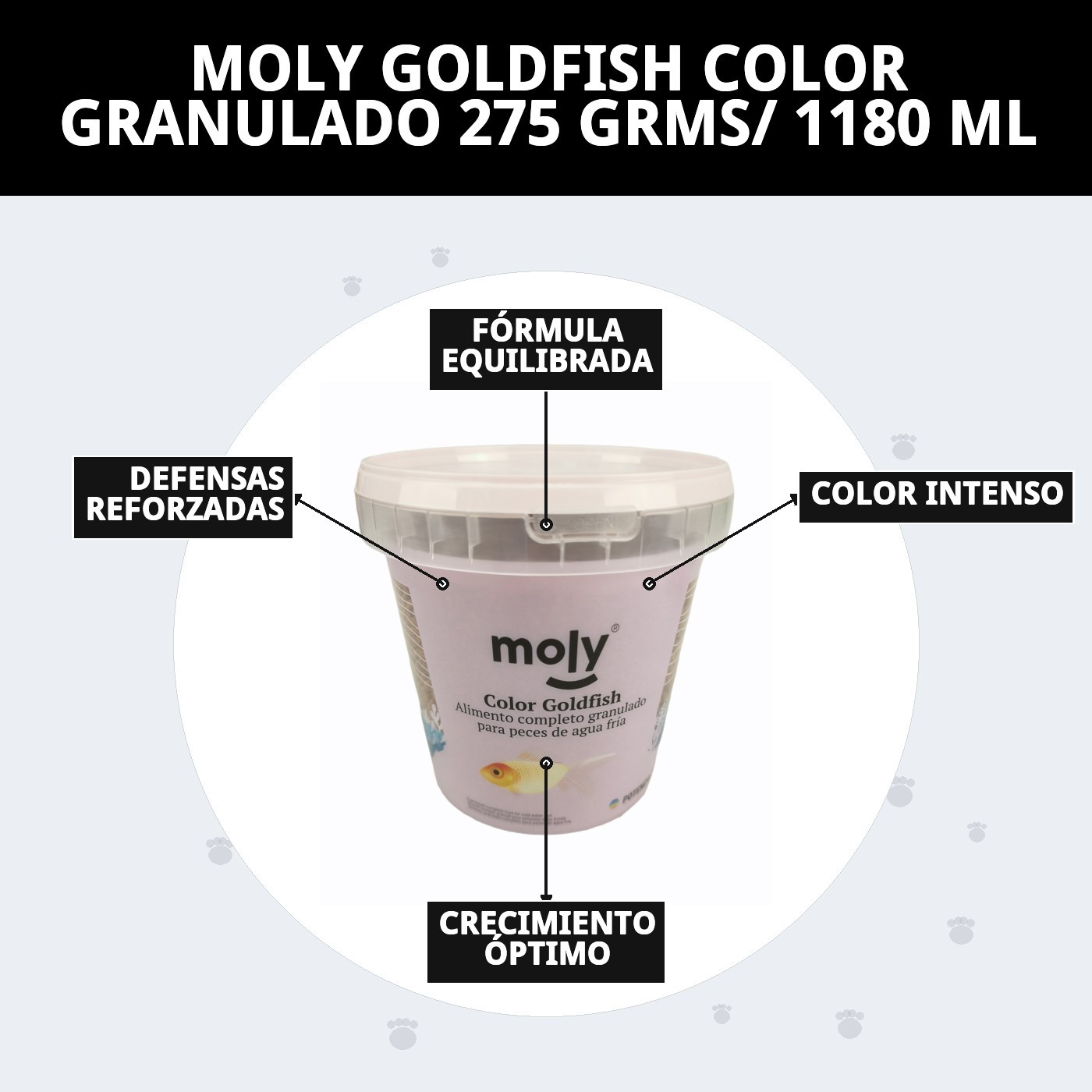 Moly Granulat Color für Goldfische - 275g/1180 ml — Foto 7