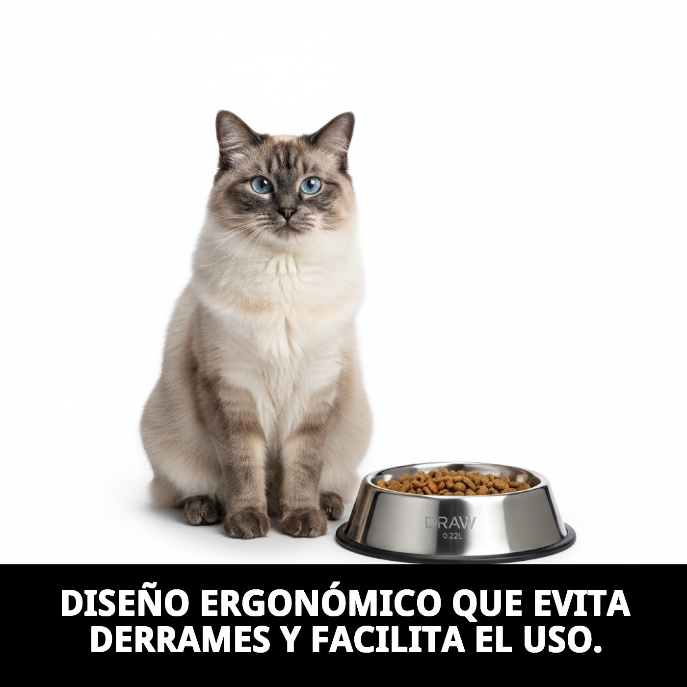 Edelstahl Napf für Katzen 12cm 0,22L — Foto 9