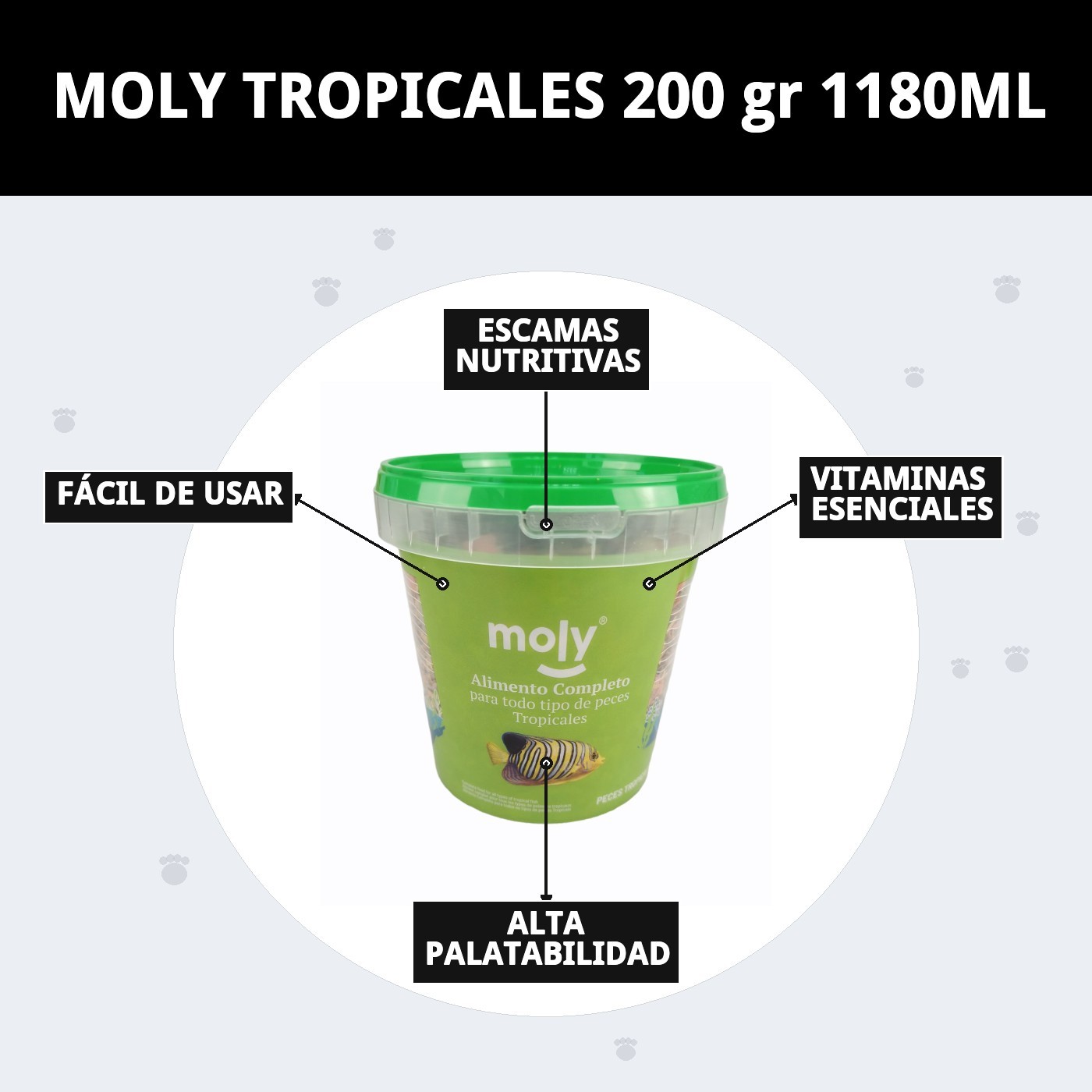 Aliment complet en flocons Moly für tropische Fische 200 g/ 1180ML — Foto 9