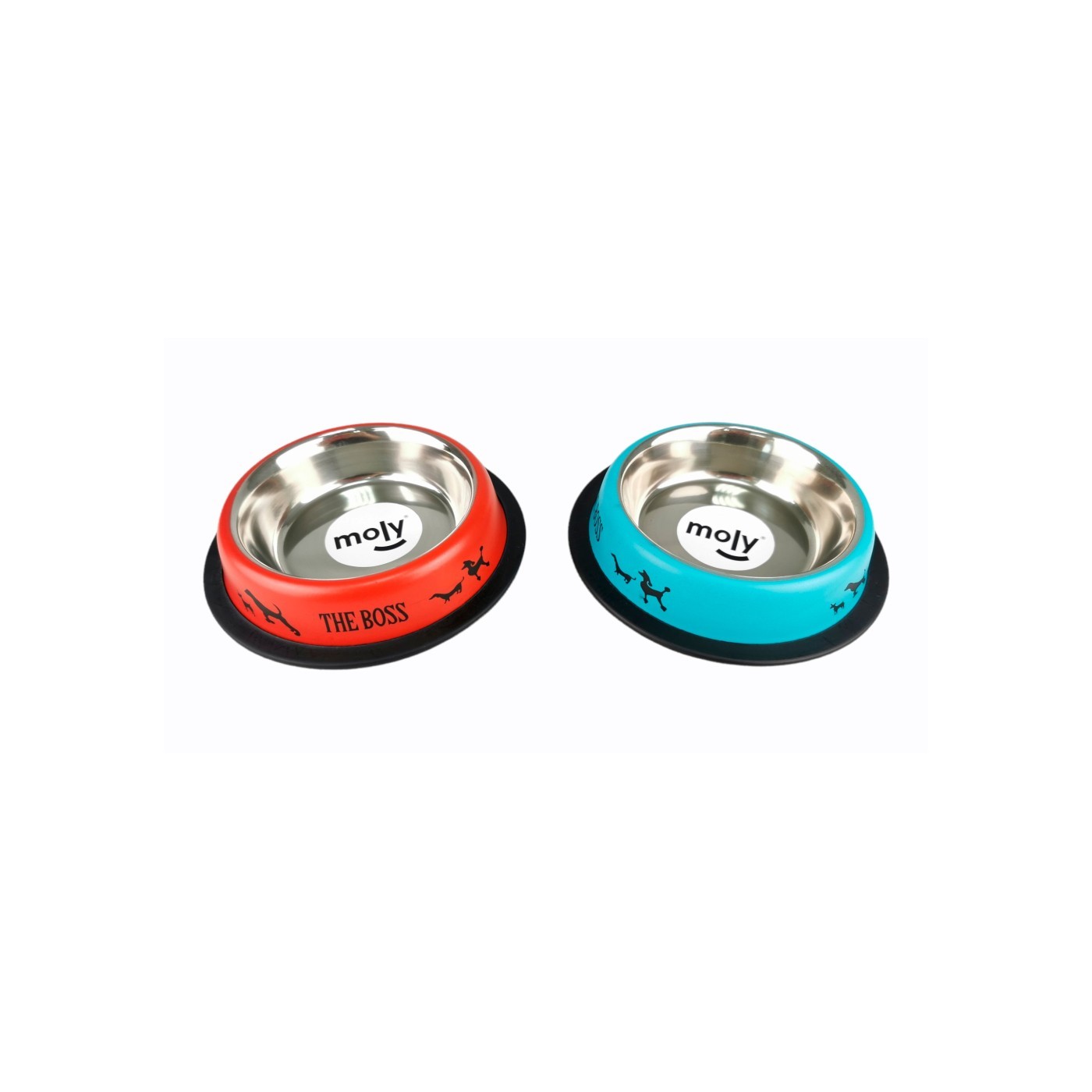 Edelstahl Napf rutschfest Draw 16cm 0,55L
