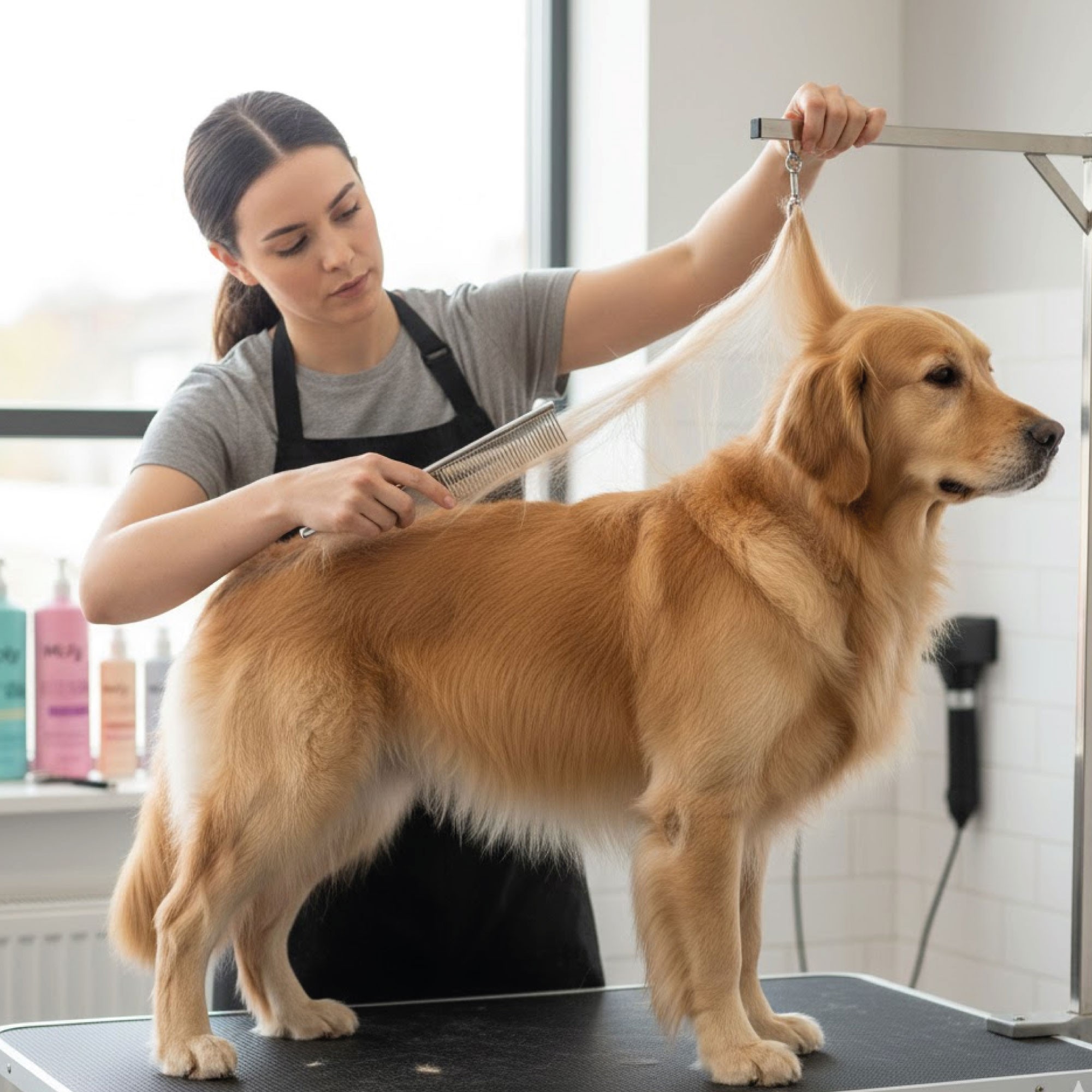 Metallkamm Moly | Professioneller Kamm zum Entwirren und Definieren des Fells von Hunden und Katzen — Foto 2