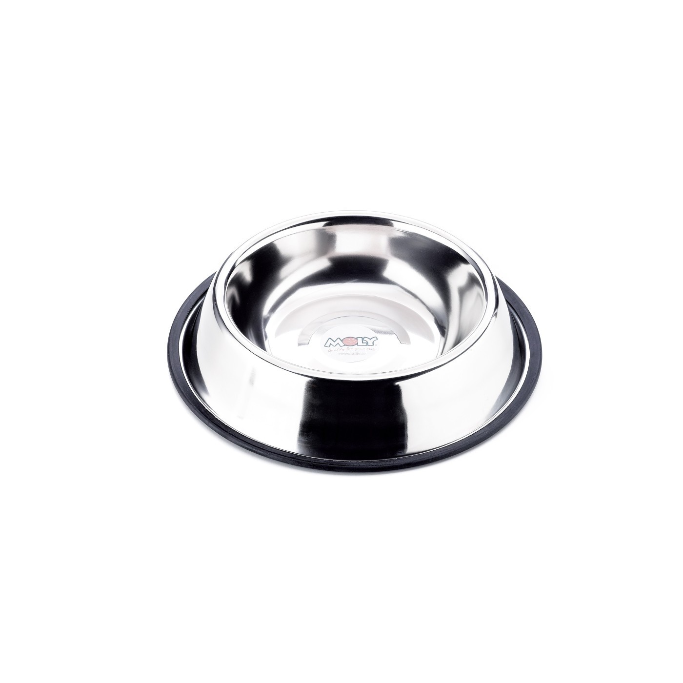 Moly Rutschfeste Edelstahl-Schüssel 22 cm - 1,55 L für Tiere