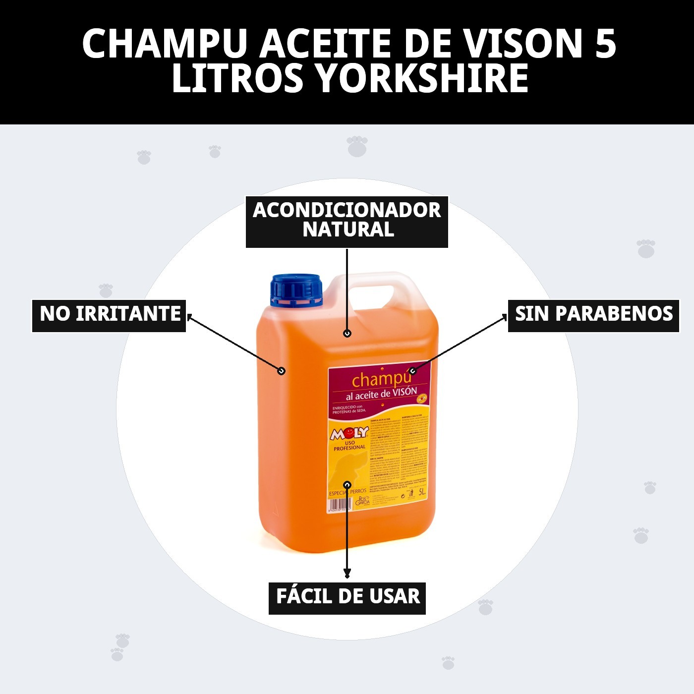 Moly Shampoo mit Nerzöl 5L für Yorkshire — Foto 8