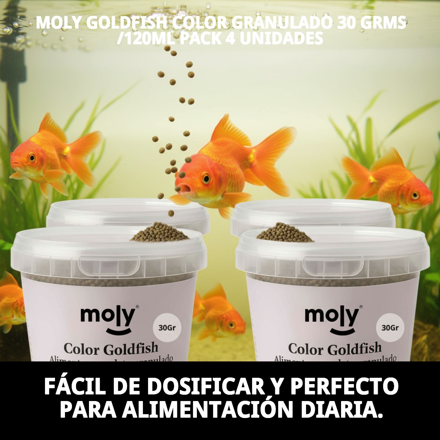 Moly Granulat für Goldfische - 30g / 120ml — Foto 5