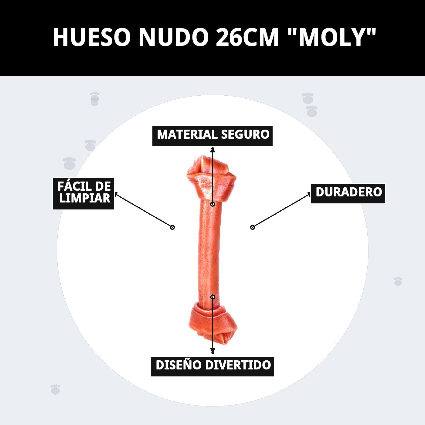 Knochen mit Knoten 26 cm Moly — Foto 8