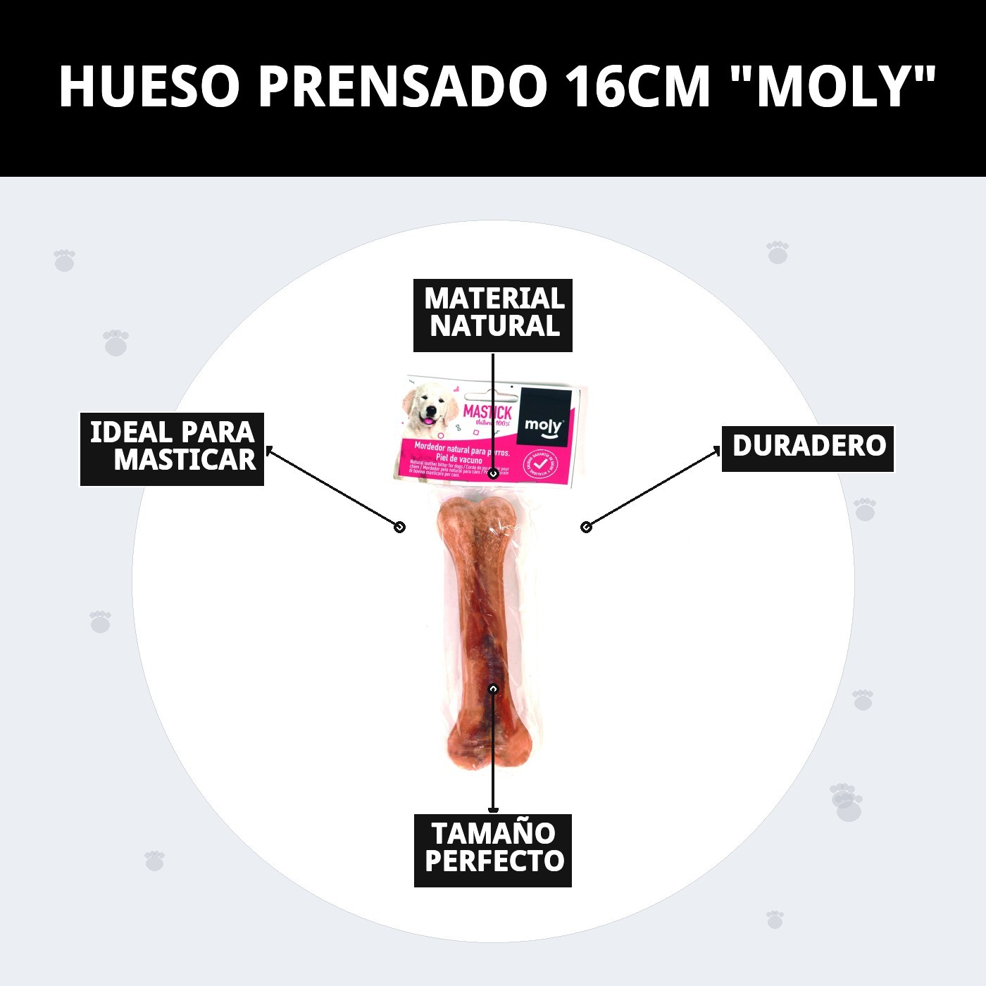 Gepresste Knochen 16 cm Moly — Foto 7