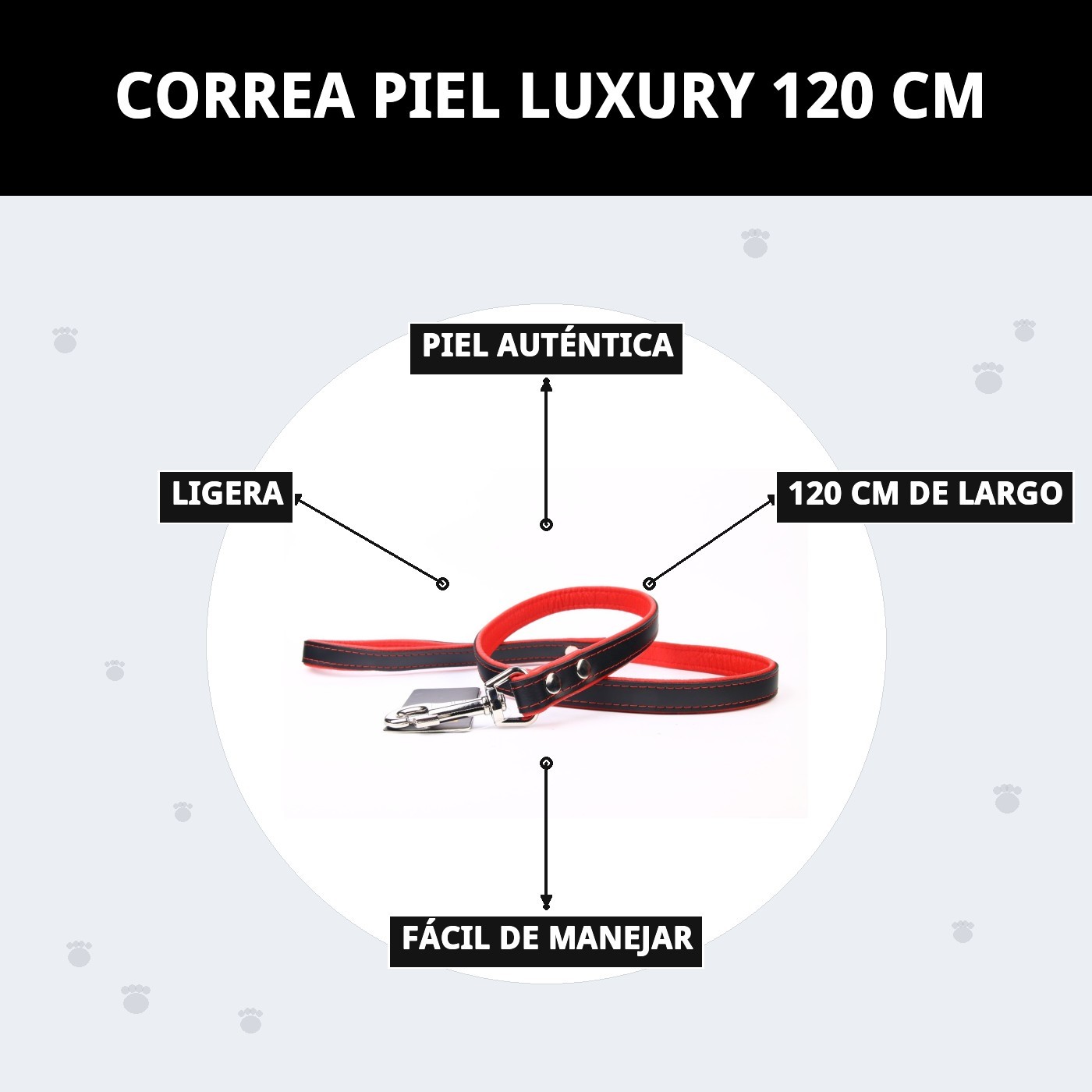 Leine aus Leder Luxury - 120 cm — Foto 11