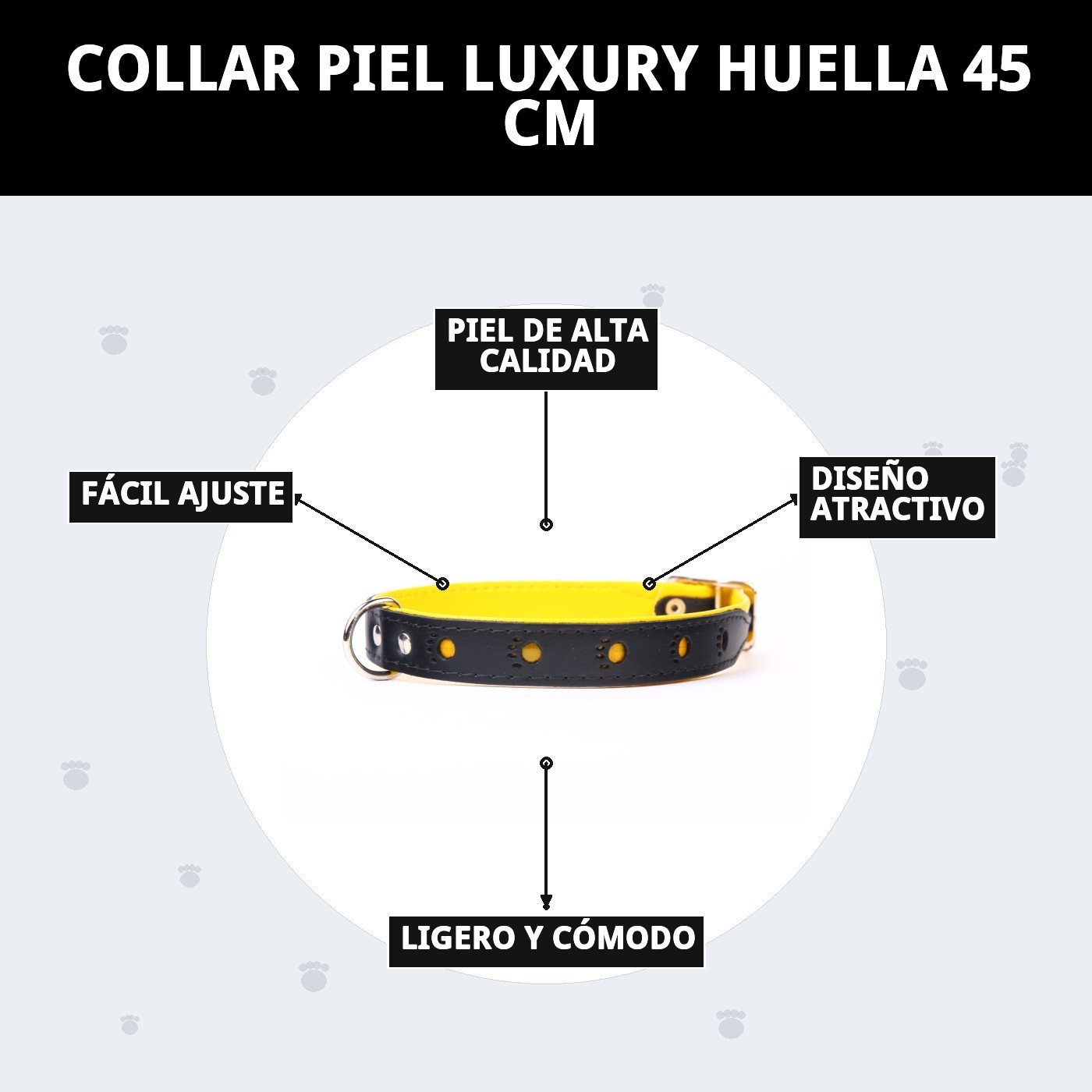 Lederhalsband Luxury Pfote 45 cm — Foto 9