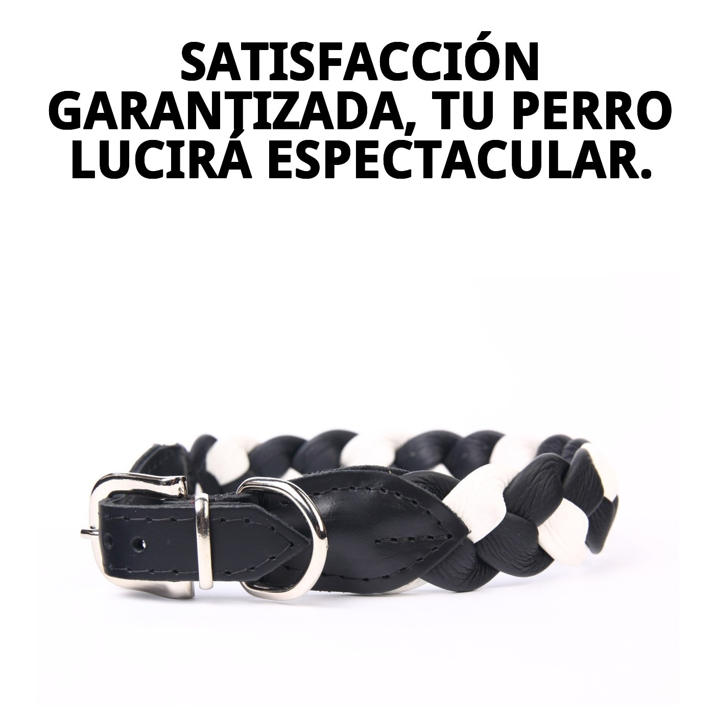 Geflochtenes Halsband aus Leder Luxury 50 cm für Tiere — Foto 8