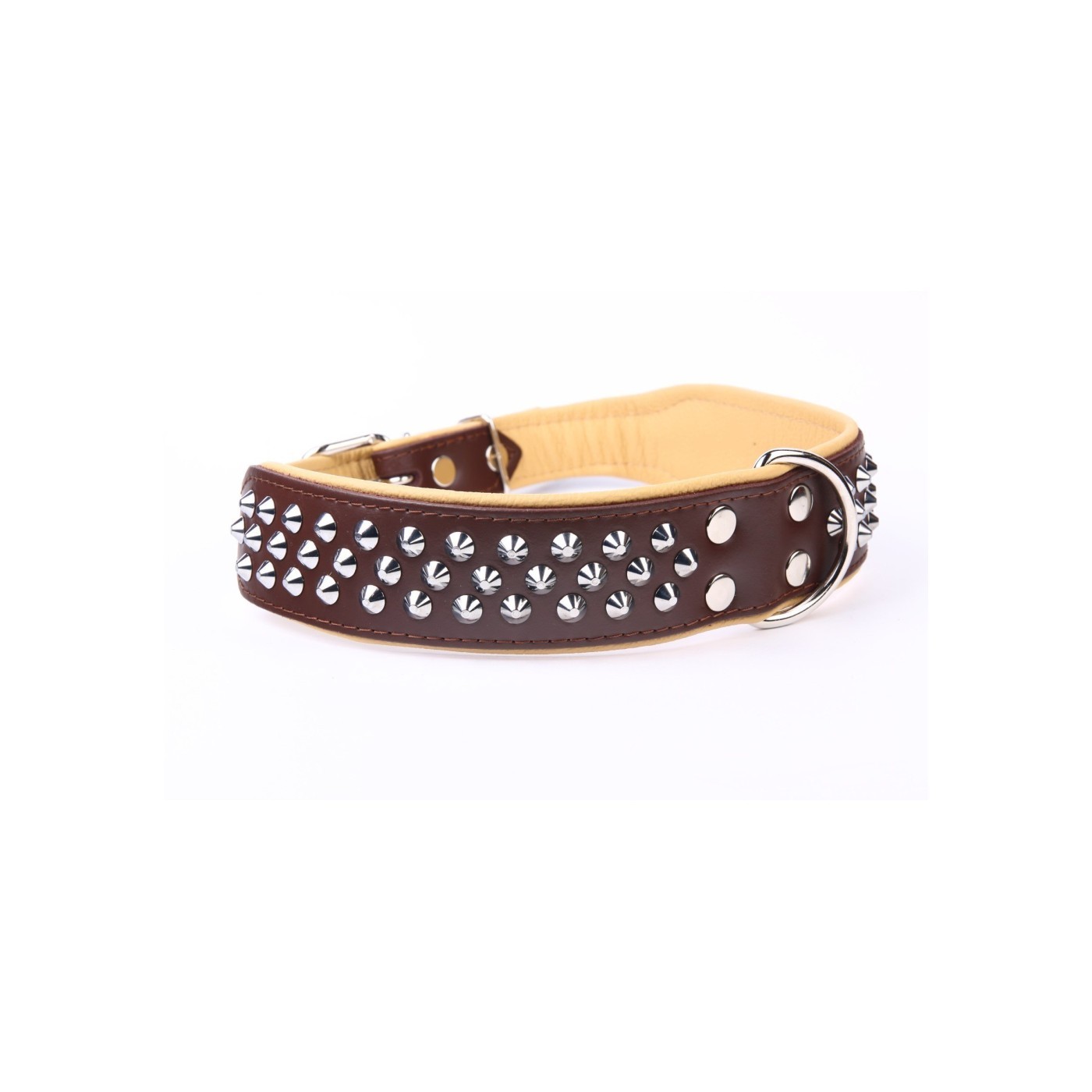 Halsband aus Leder Luxury Stud 75 cm
