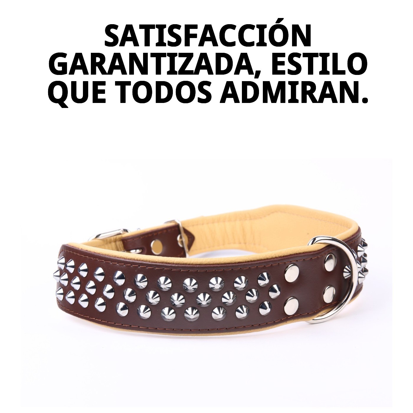 Halsband aus Leder Luxury Stud 75 cm — Foto 8