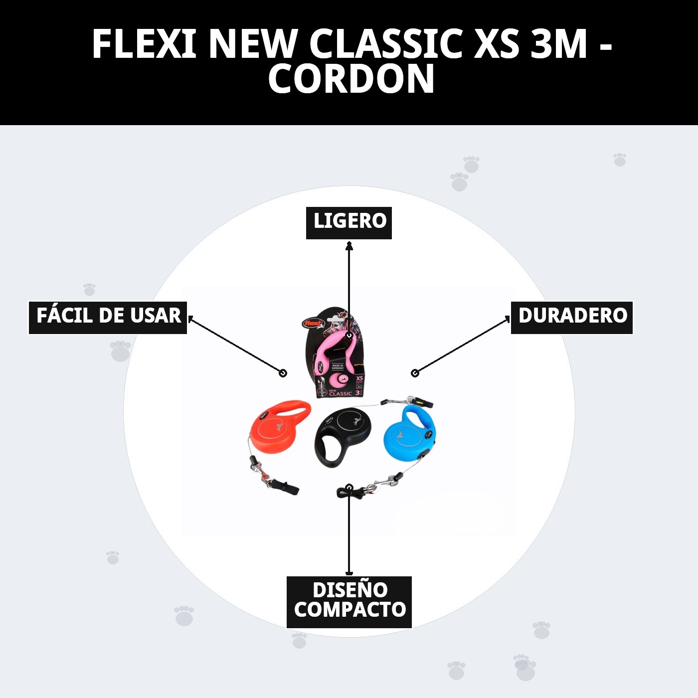 Flexi New Classic XS 3 m mit Schnur — Foto 13