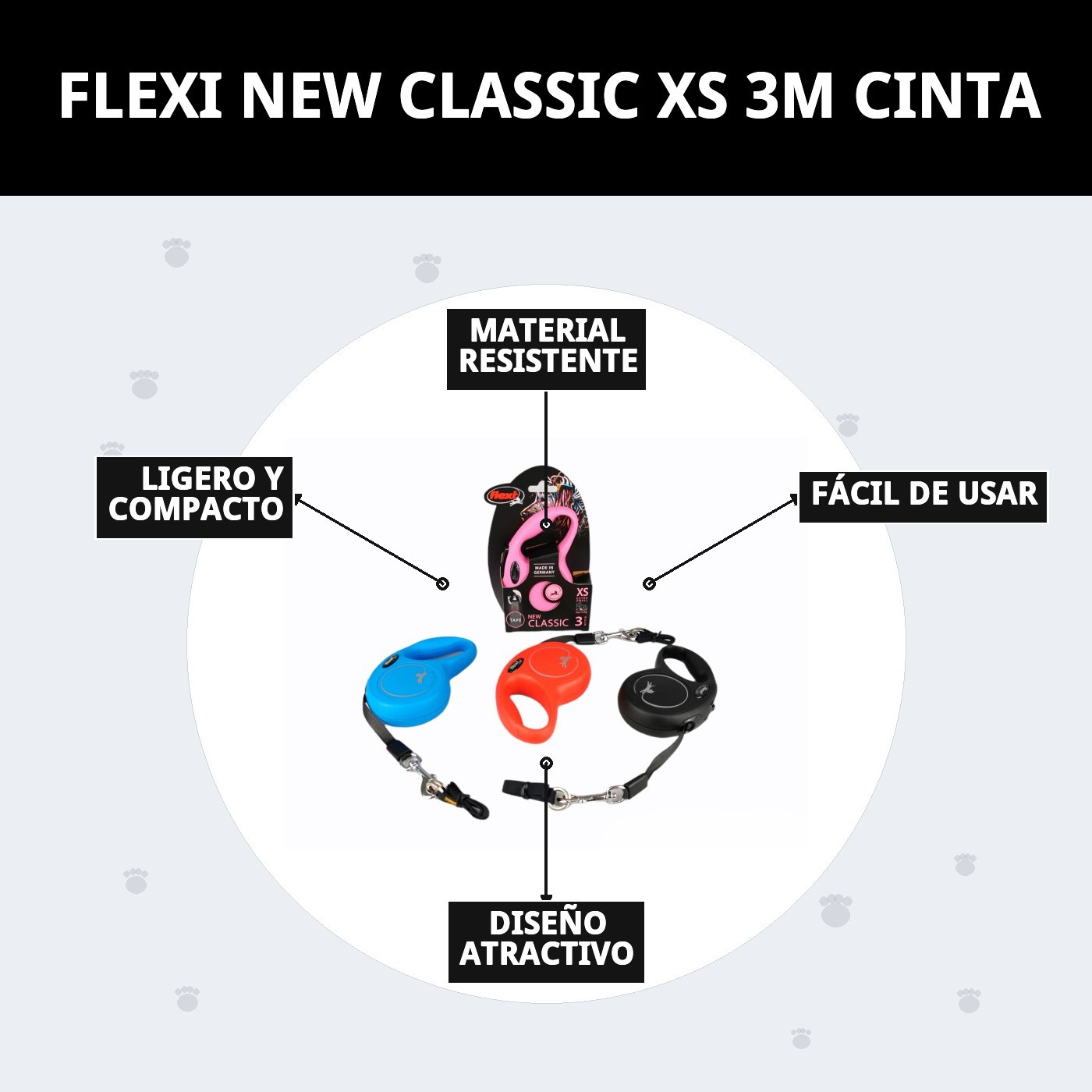 Ausziehbare Leine Flexi New Classic XS 3M — Foto 8