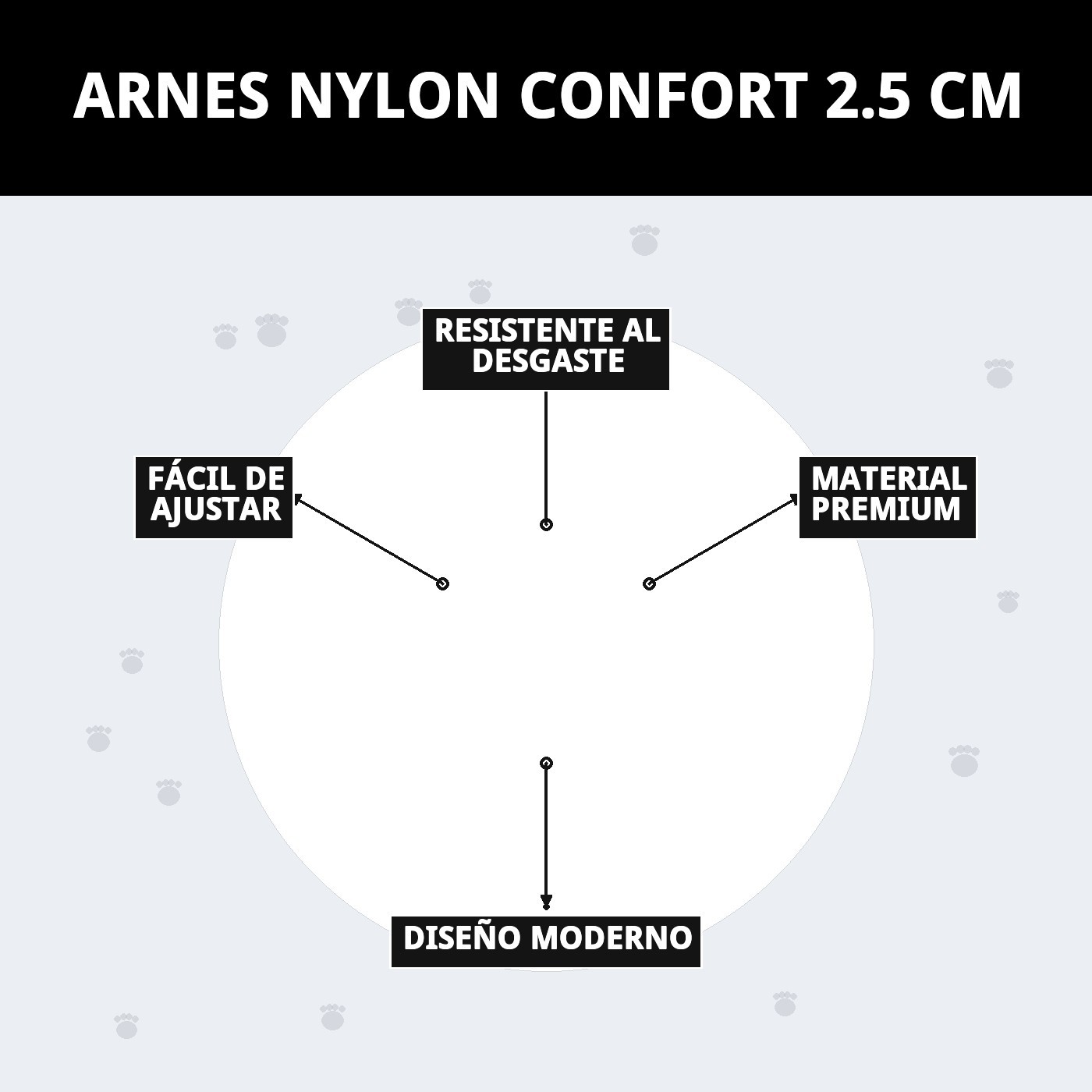 Nylon Komfortweste 2,5 cm für Hunde — Foto 5