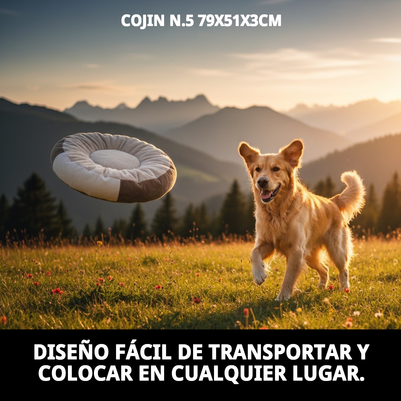 Kissen N.5 79x51 cm für Hunde und Katzen — Foto 5