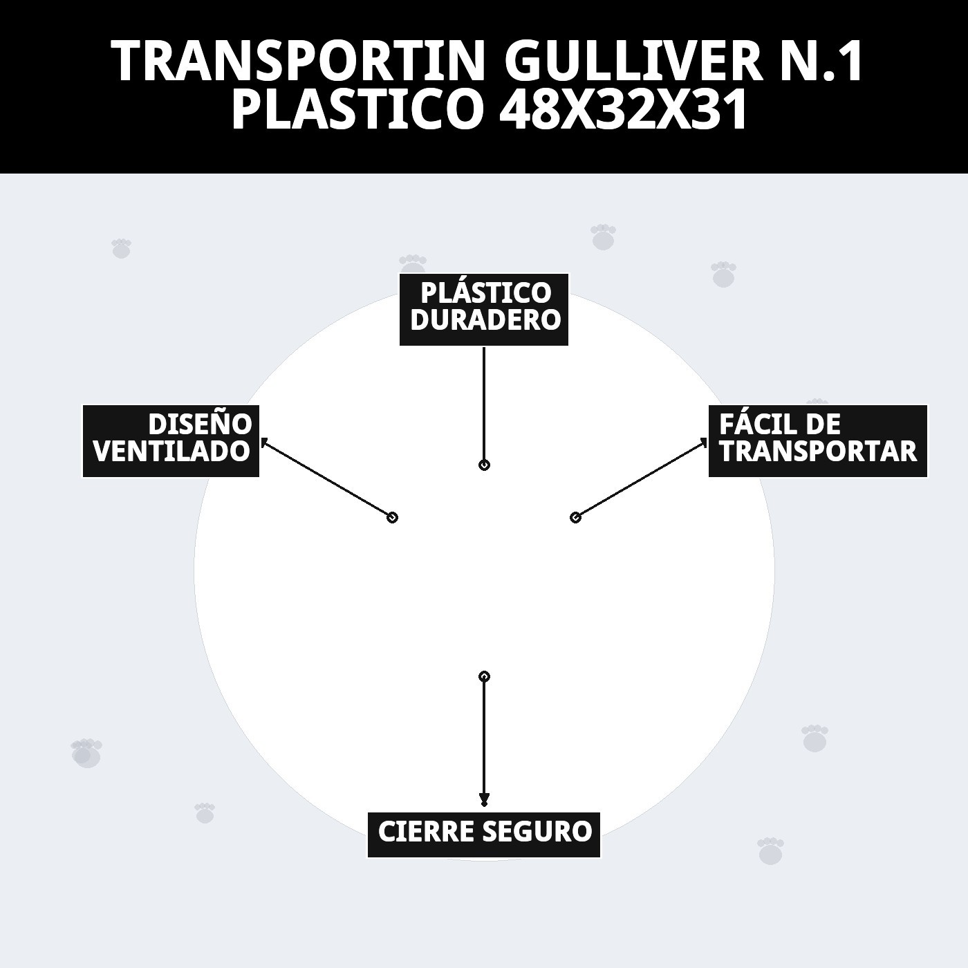 Transportbox Gulliver N°1 aus Kunststoff 48x32x31 cm — Foto 7