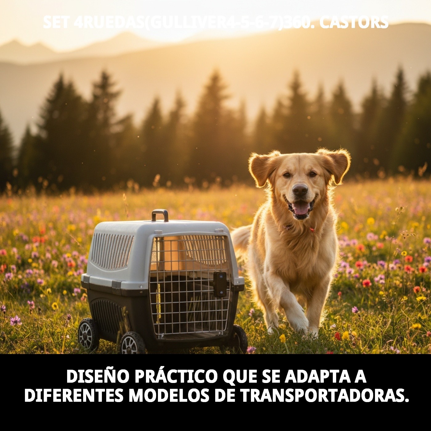 Kit mit 4 Gulliver 360 Rädern für Transportboxen — Foto 5