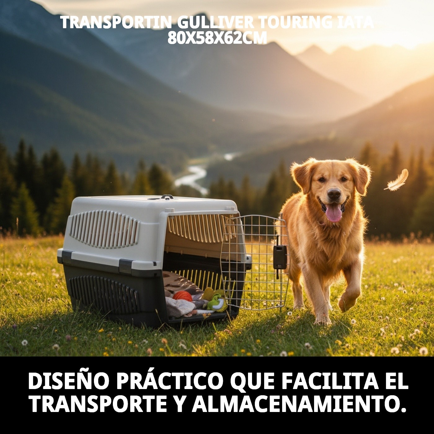 Transporteur Gulliver Touring IATA 80X58X62cm — Foto 5