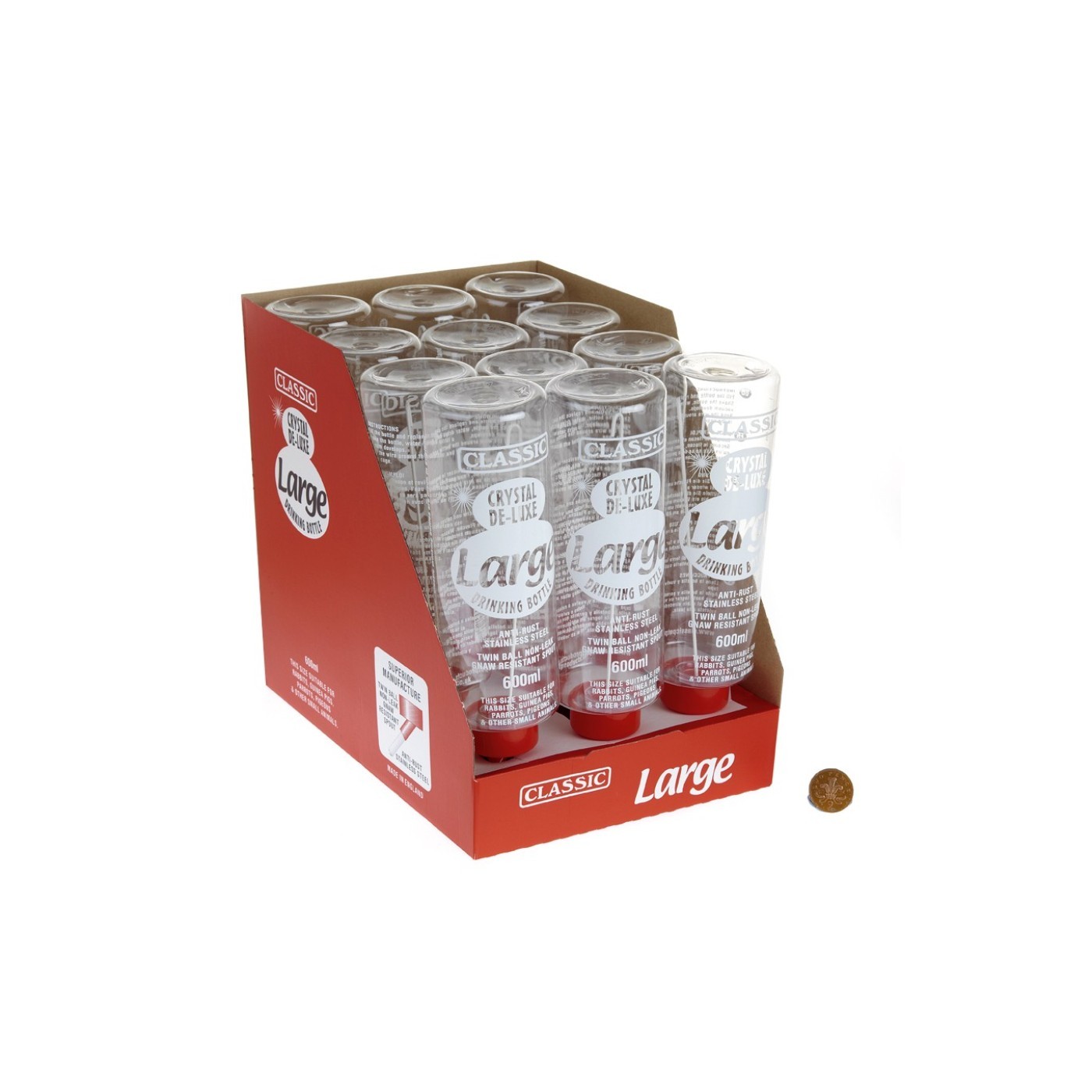Wasserspender für Nager 600 ml - 12 Stück