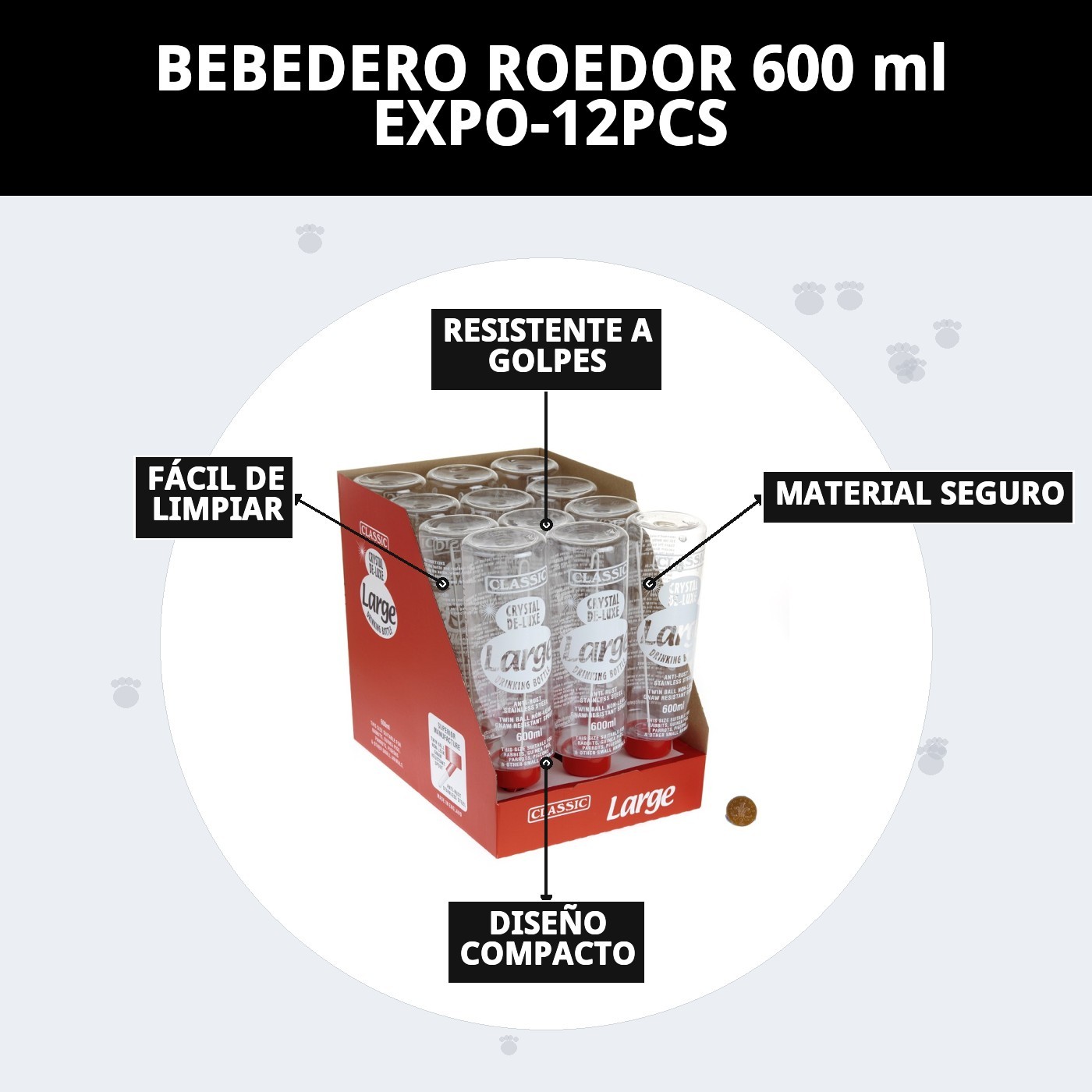 Wasserspender für Nager 600 ml - 12 Stück — Foto 10