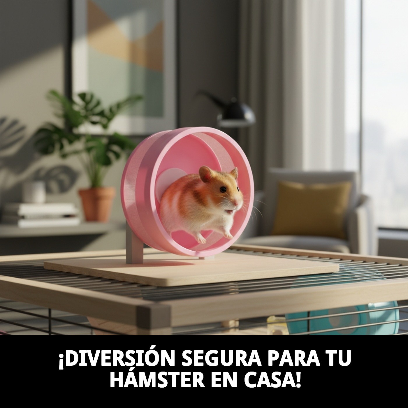Hamster-Rad 14,5 cm aus geschlossenem Kunststoff — Foto 3