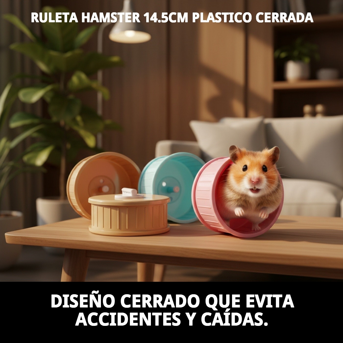Hamster-Rad 14,5 cm aus geschlossenem Kunststoff — Foto 6