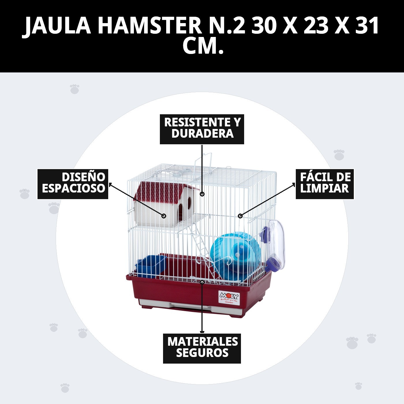 Hamsterkäfig N.2 - 30 x 23 x 31 cm — Foto 9