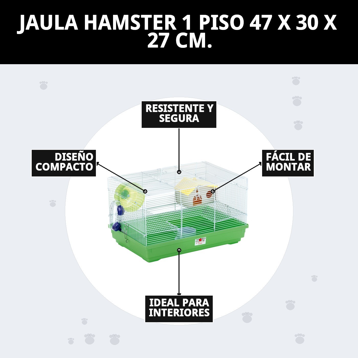 Hamsterkäfig 1 Etage - 47 x 30 x 27 cm — Foto 9