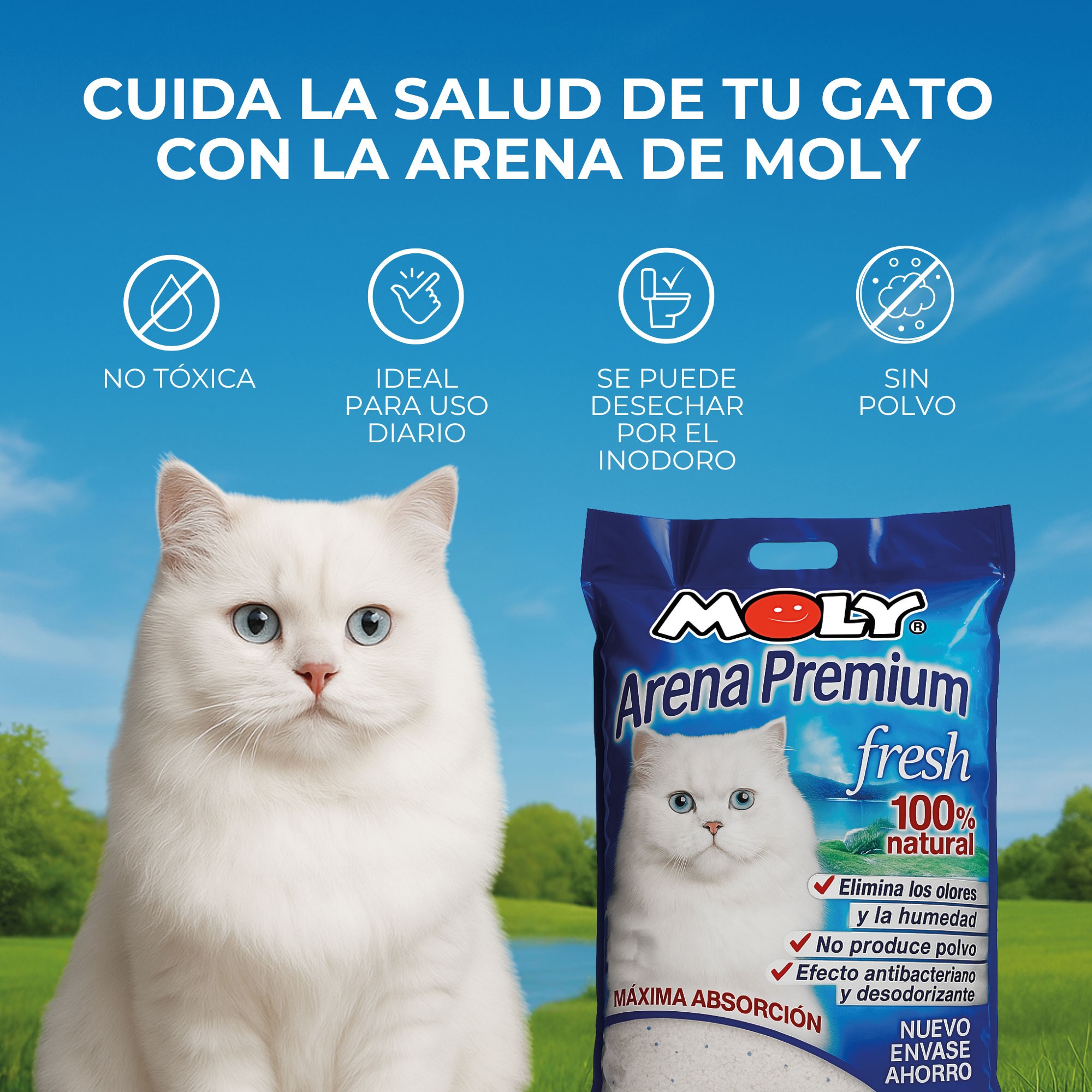 Katzenstreu Silikagel Moly Premium 4,28 L - 1,8 kg — Foto 3