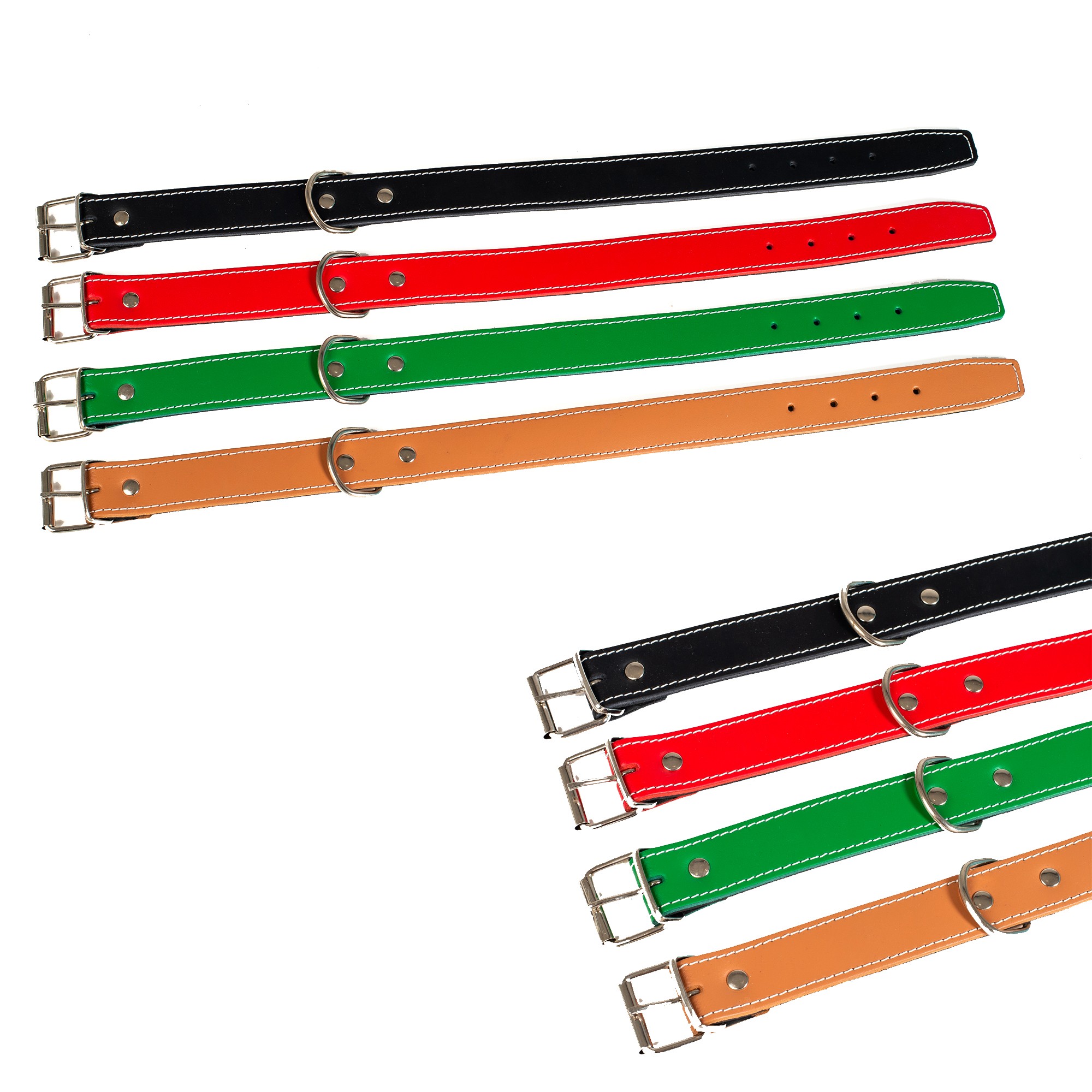 Doppel-Lederhalsband 60 x 3,5 cm