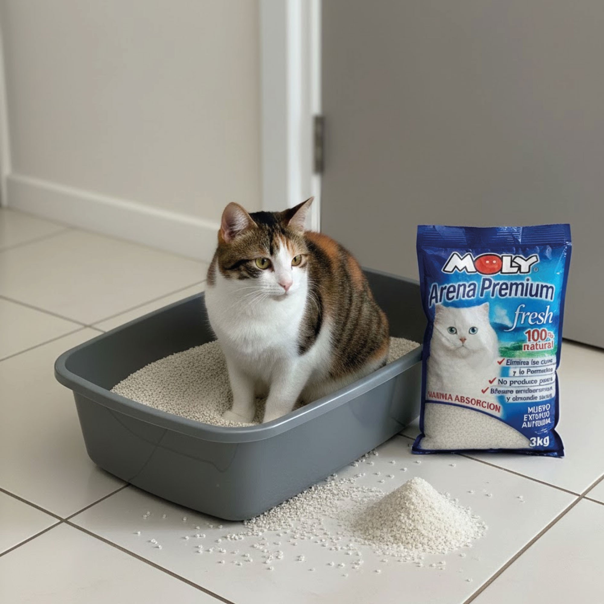 Katzenstreu Silikat Moly Premium - 17,9 L — Foto 3