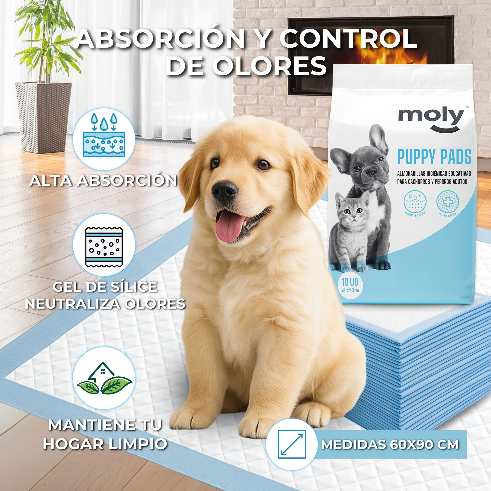Moly Absorbierende Handschuhe Groß 60 x 90 cm — Foto 4