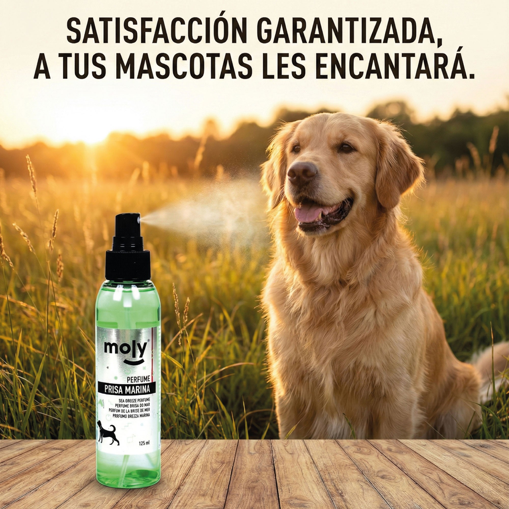 Parfum Moly Brise Marine 125 ml | Frischer und Langanhaltender Duft für Hunde und Katzen — Foto 4