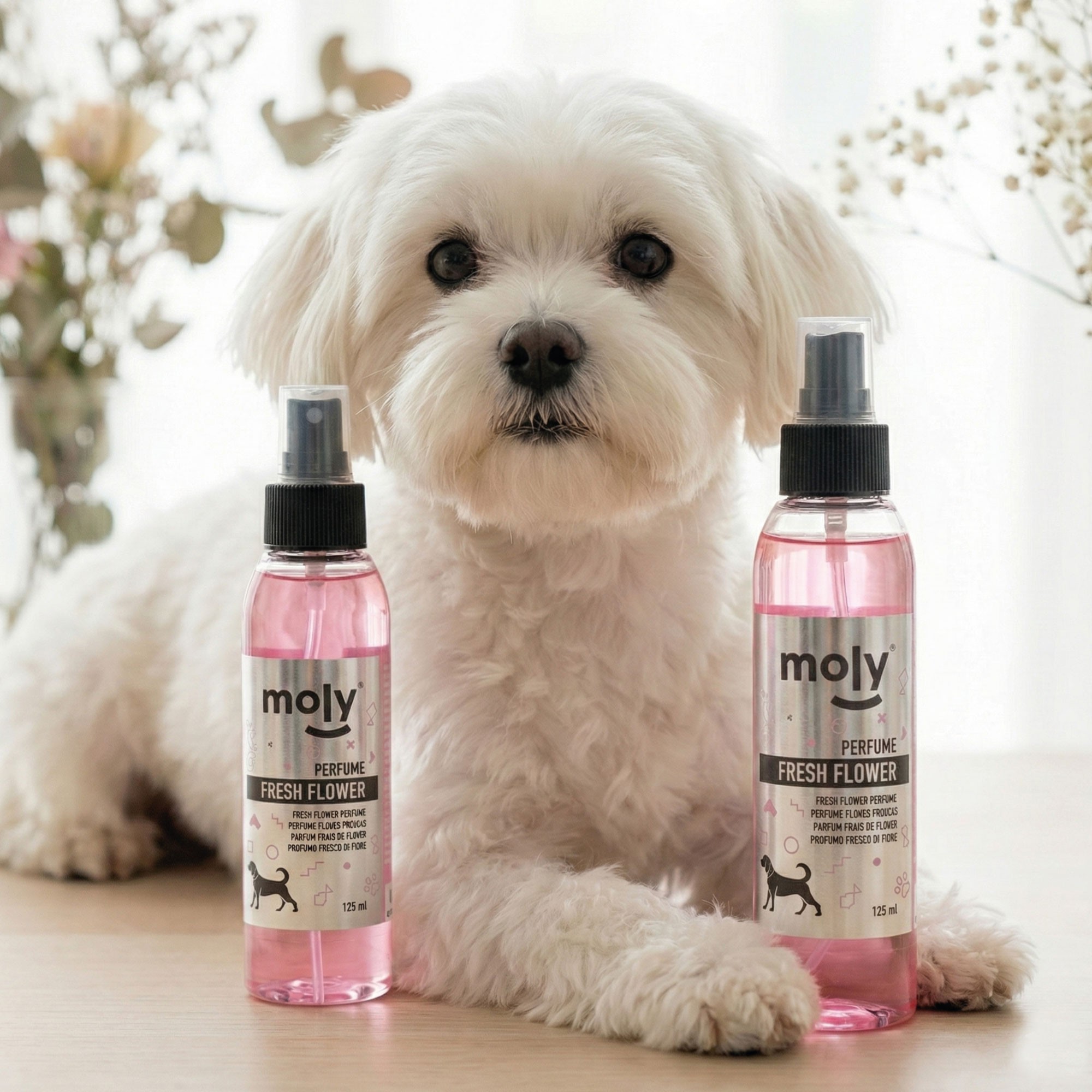 Parfüm Frische Blumen 125 ml Moly | Sanfter und Langanhaltender Blumenduft für Hunde — Foto 3