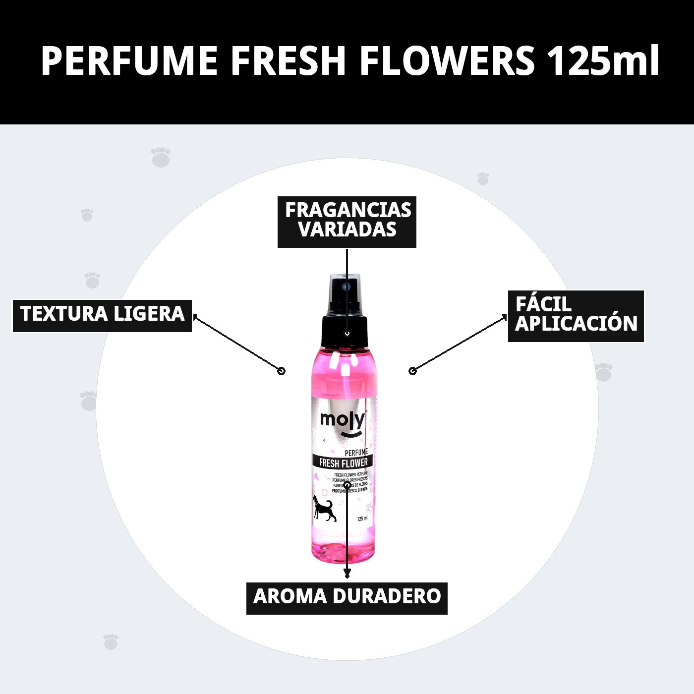 Parfüm Frische Blumen 125 ml Moly | Sanfter und Langanhaltender Blumenduft für Hunde — Foto 9