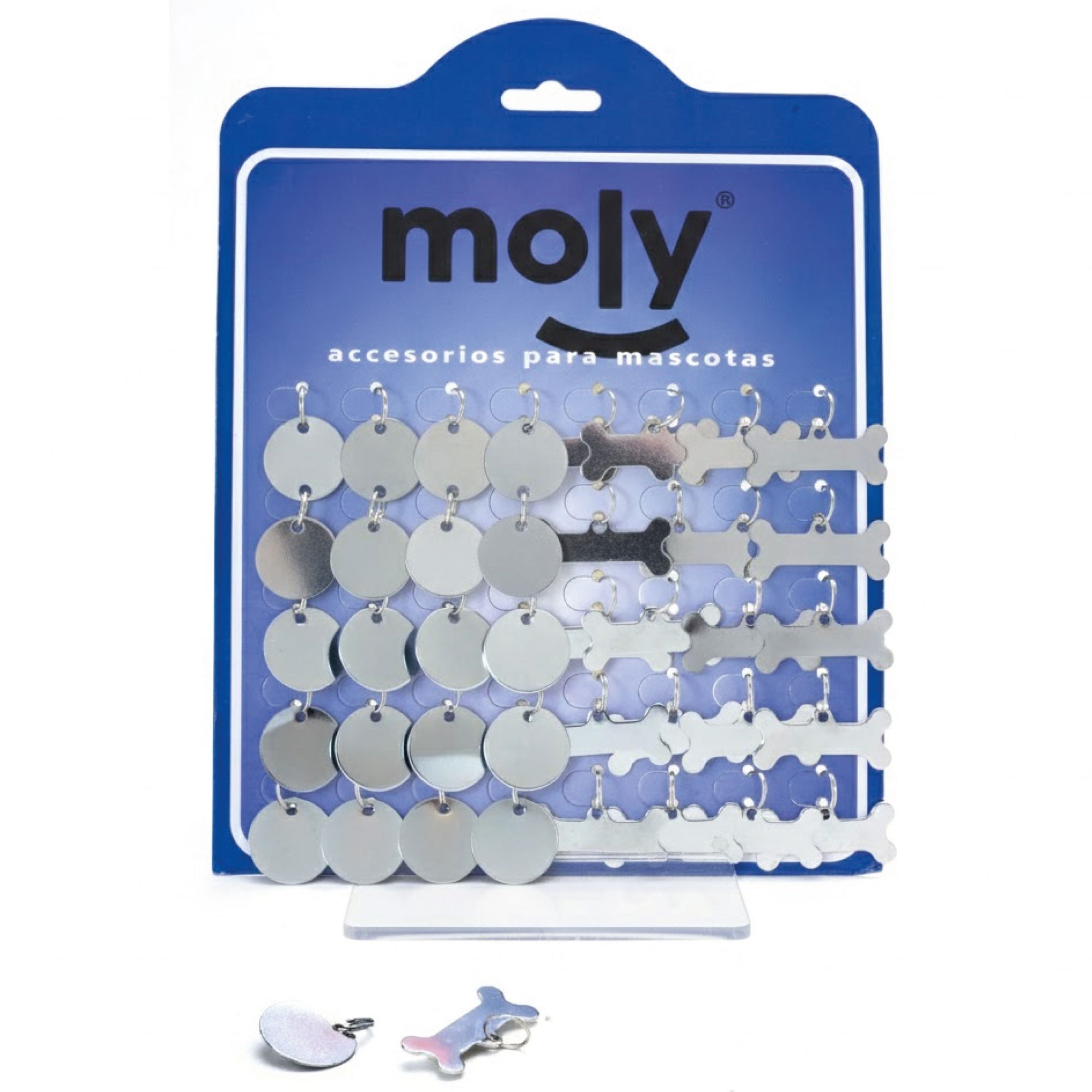 Moly Aussteller x 24 Namensschilder Mix