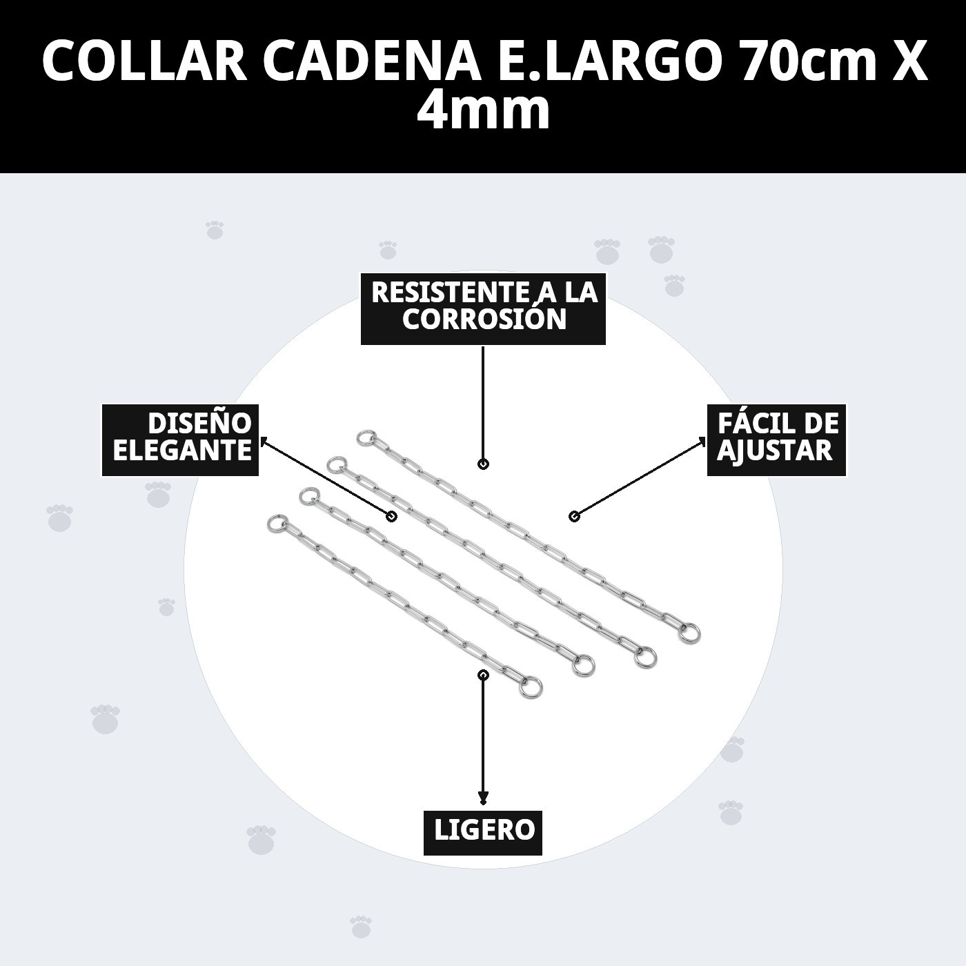 Kettenhalsband E.LARGO 70cm x 4mm — Foto 9