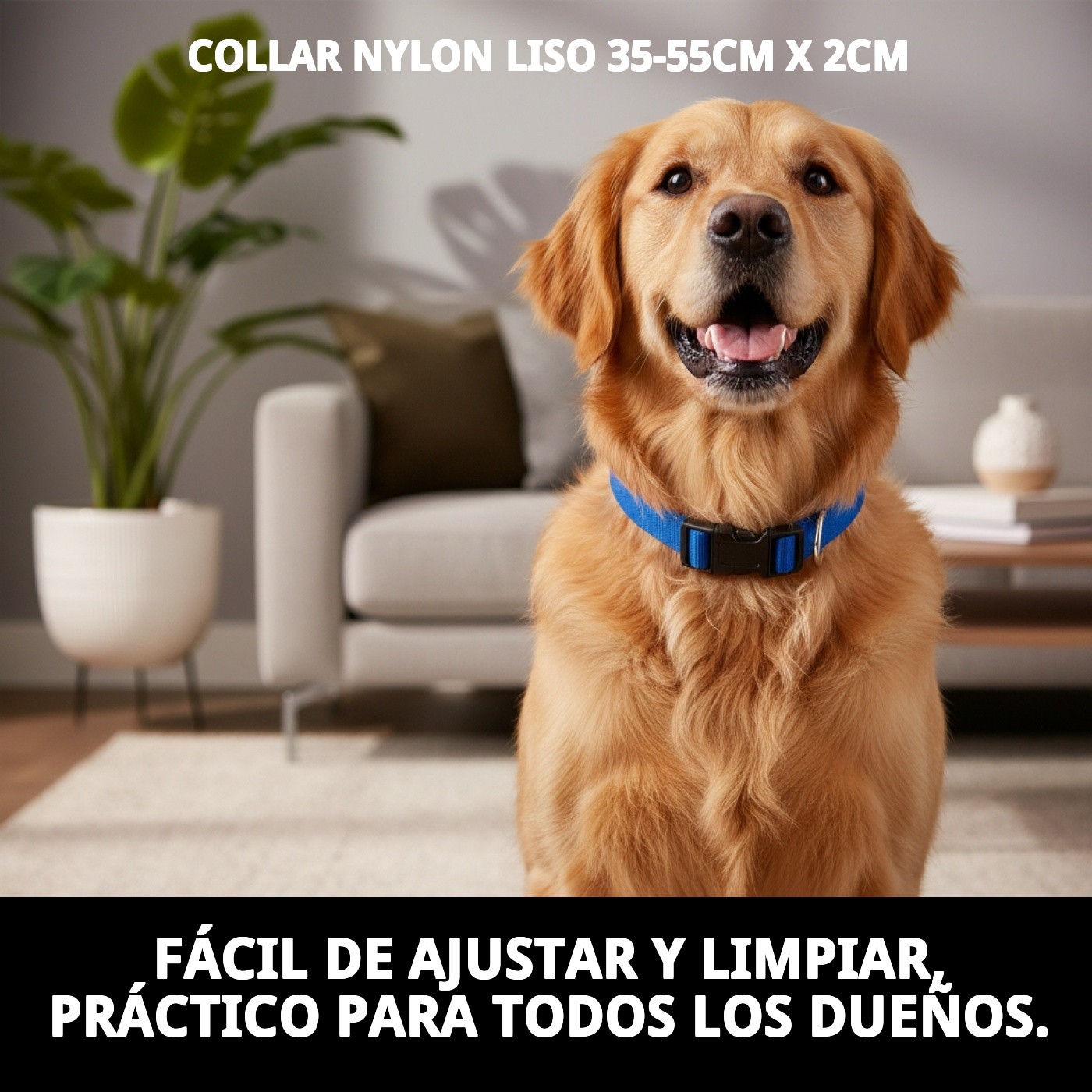 Nylon-Halsband glatt 35-55cm — Foto 7