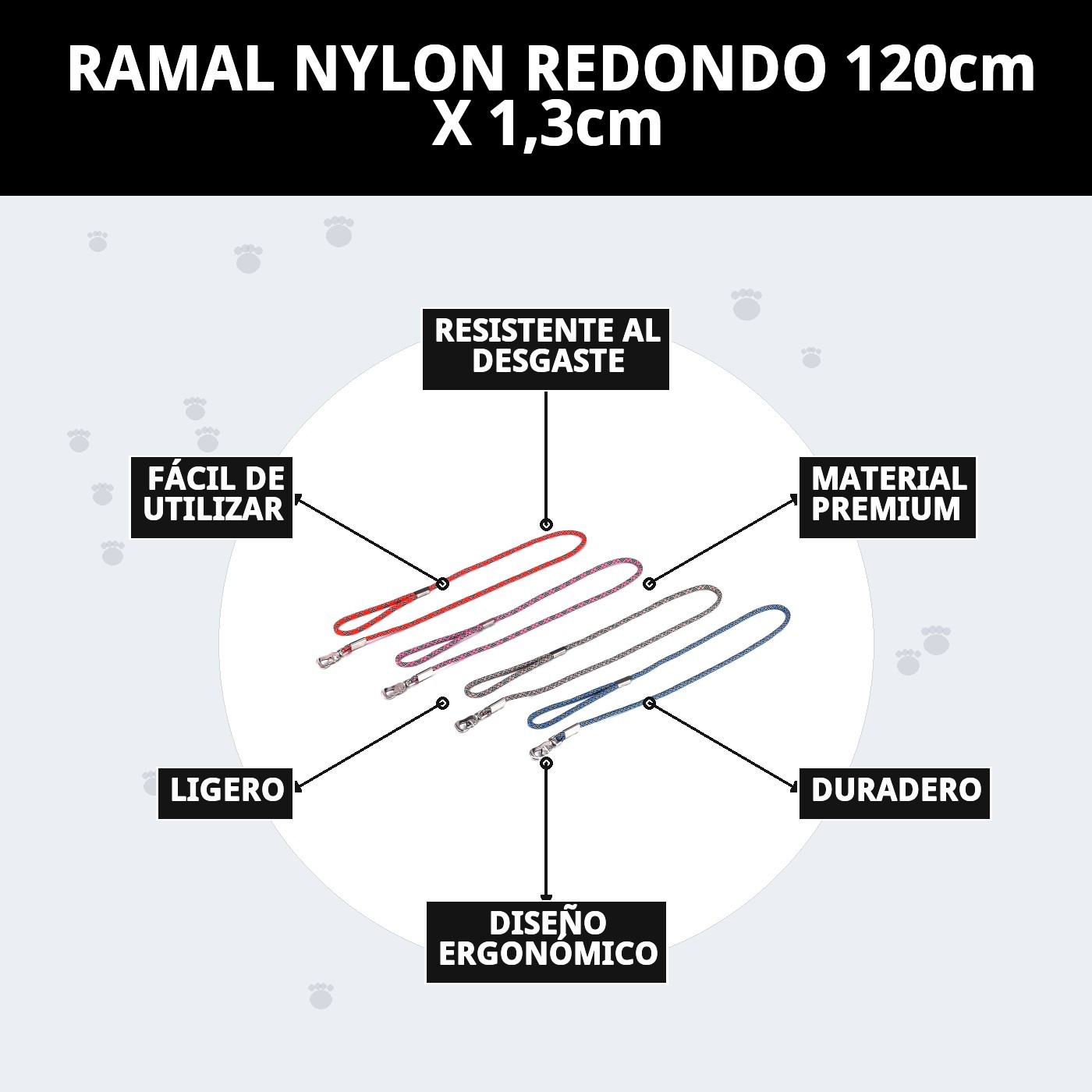 Moly Runde Nylonleine 120cm x 1,3cm — Foto 9