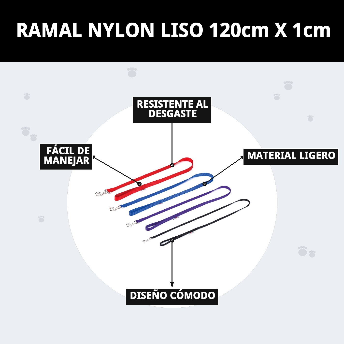 Nylonleine glatt 120cm x 1cm — Foto 9