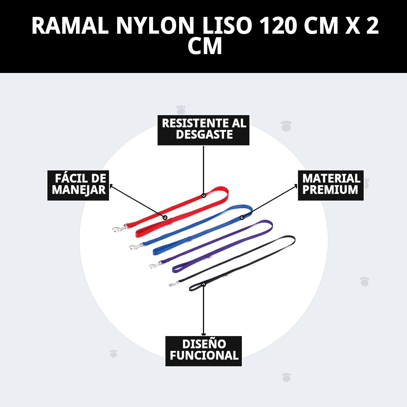 Nylonleine Rosa 120 cm x 2 cm — Foto 9