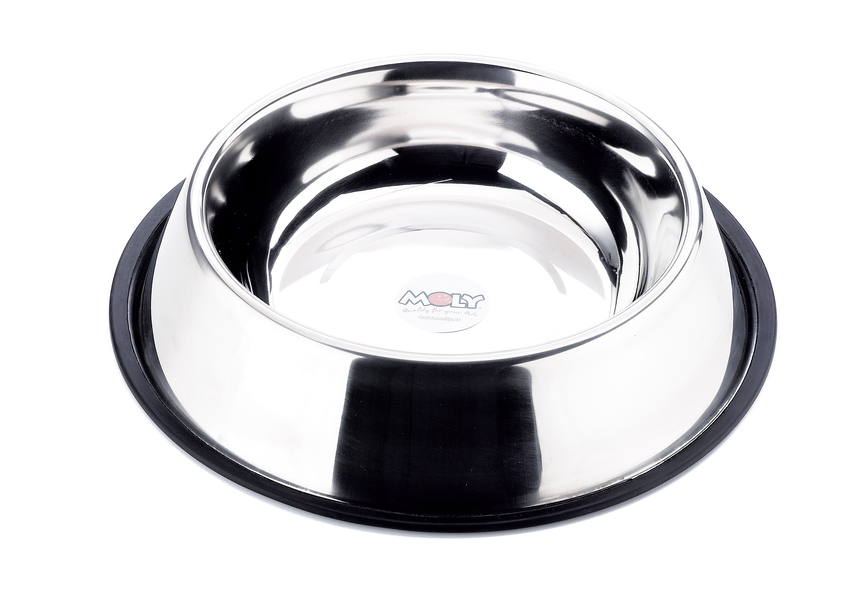 Edelstahl-Futternapf mit rutschfestem Boden 25 cm - 2,35 L — Foto 2