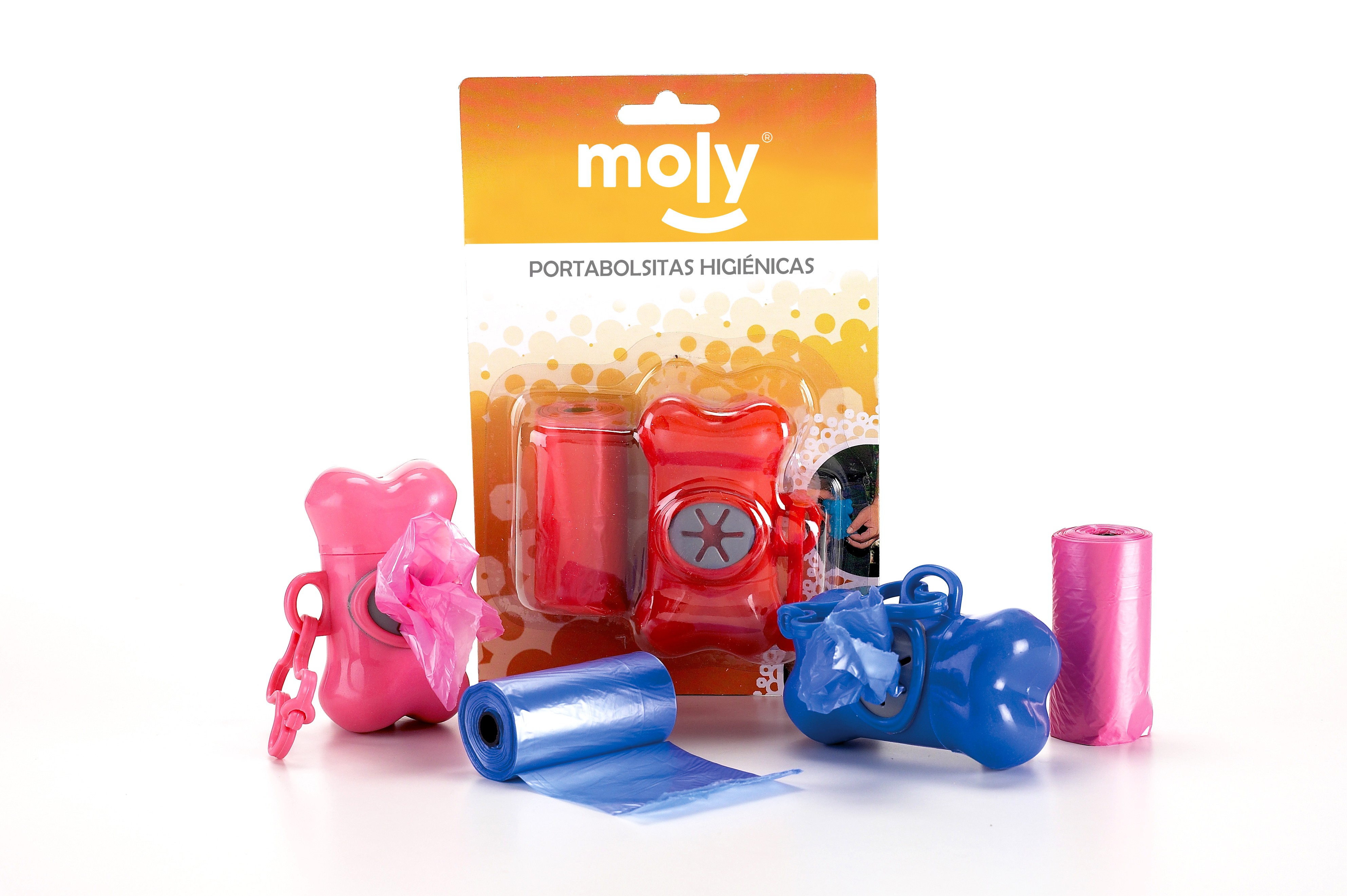 Hygienespender in Knochenform + 2 Nachfüllungen (40 Tüten) Moly | Praktischer Tütenspender für Spaziergänge — Foto 2
