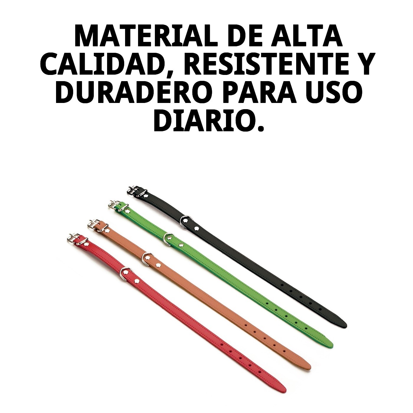 Glatter Lederhalsband 27x1.2 cm — Foto 5