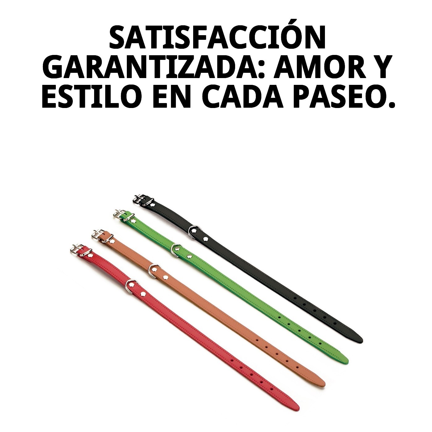 Glatter Lederhalsband 27x1.2 cm — Foto 8